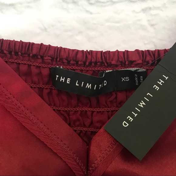 THE LIMITED silk wine red blouse - Picture 3 of 6